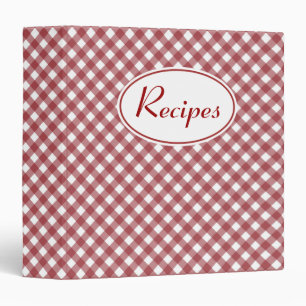 Classeur de recettes à carreaux rétro