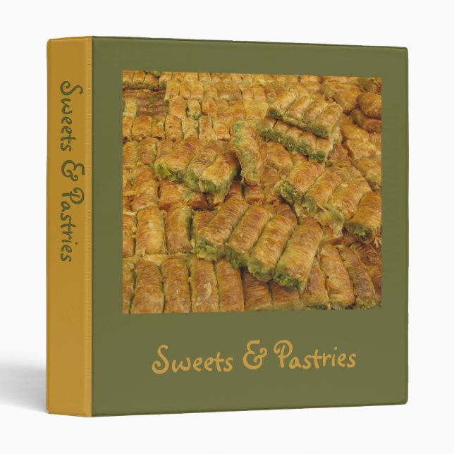 Classeur de recettes Baklava (Devant/Côté)