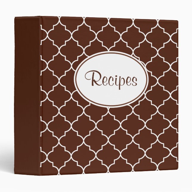 Classeur de recettes Brown au chocolat classique (Devant/Côté)
