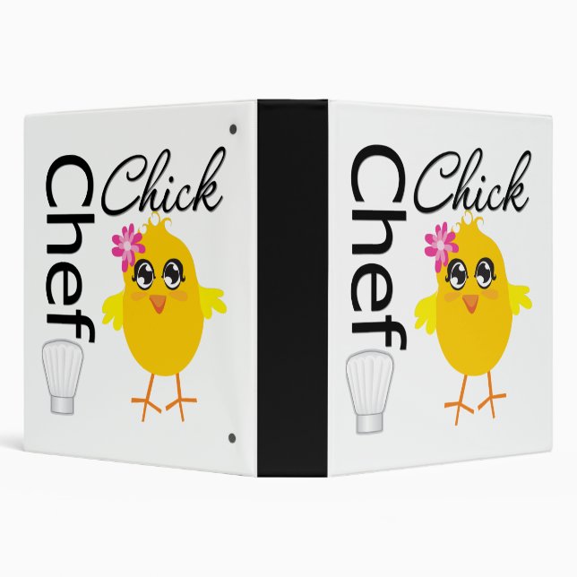 Classeur de recettes Chef Chick (blanc et noir) (Arrière-plan)