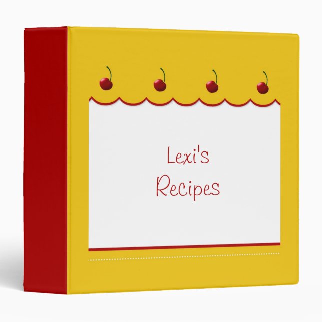 Classeur de recettes Cherry Lover (Devant/Côté)