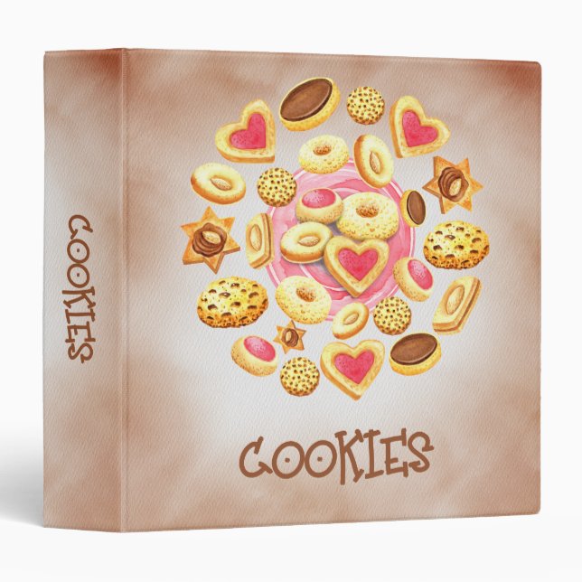 CLASSEUR de recettes COOKIES (Devant/Côté)