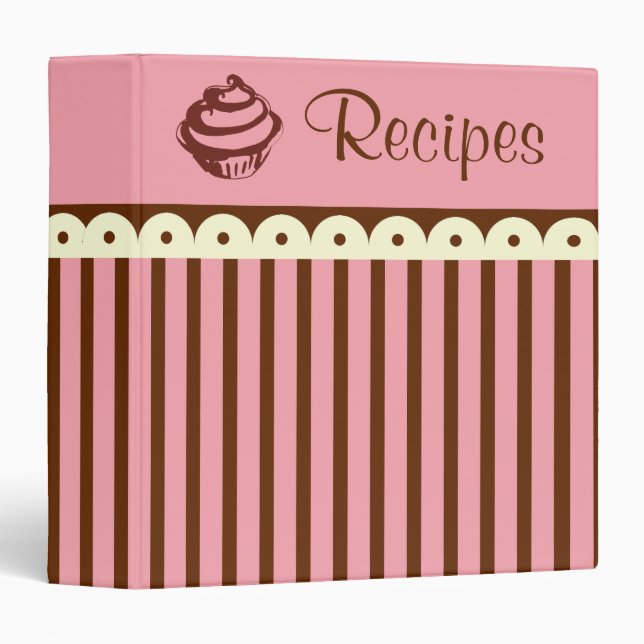 Classeur de recettes Cupcake (Devant/Côté)