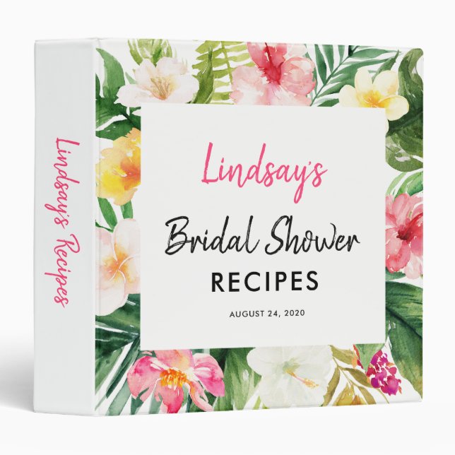 Classeur de recettes de Baby Shower de mariage aux (Devant/Côté)