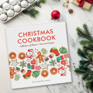 Classeur de recettes de biscuits de Noël personnal