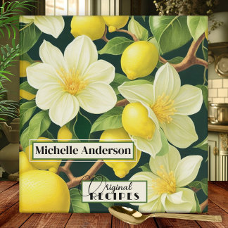 Classeur de recettes de citron coloré
