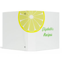 Classeur de recettes de citron personnalisé