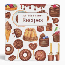Classeur de recettes de cuisson au chocolat