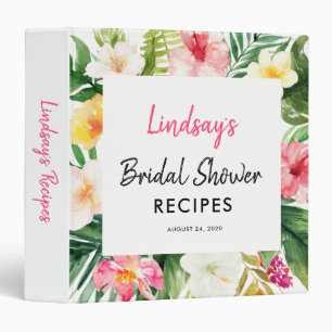 Classeur de recettes de fête prénuptiale Luau aux