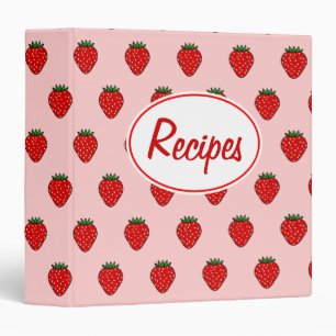 Classeur de recettes de fraise rose