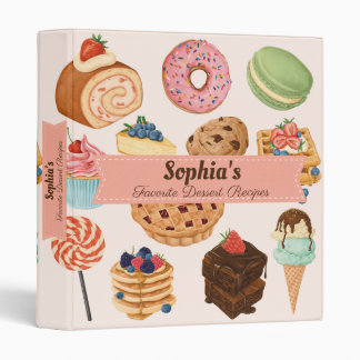 Classeur de recettes de gâteaux sucrés