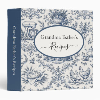 Classeur de recettes de grand-mère – Toile de Jouy