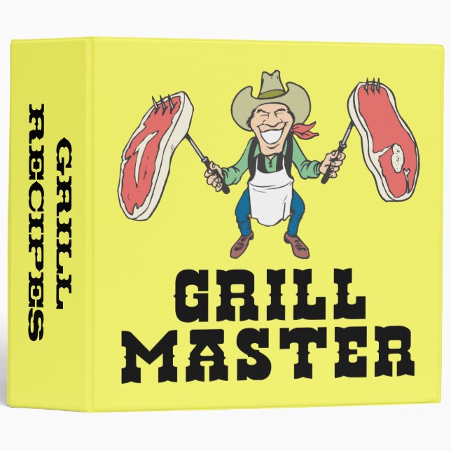 Classeur de recettes de gril (Devant/Côté)