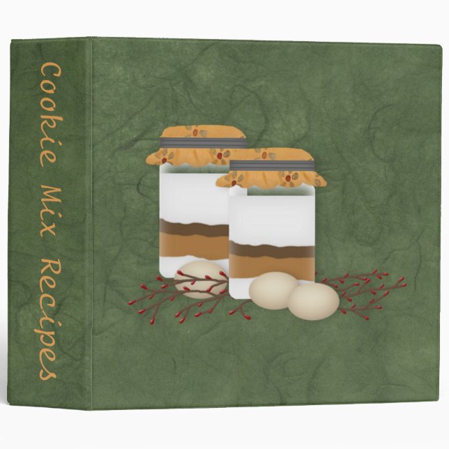 Classeur de recettes de mélange de cookies (Devant/Côté)