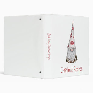 Classeur de recettes de Noël Gnome scandinave