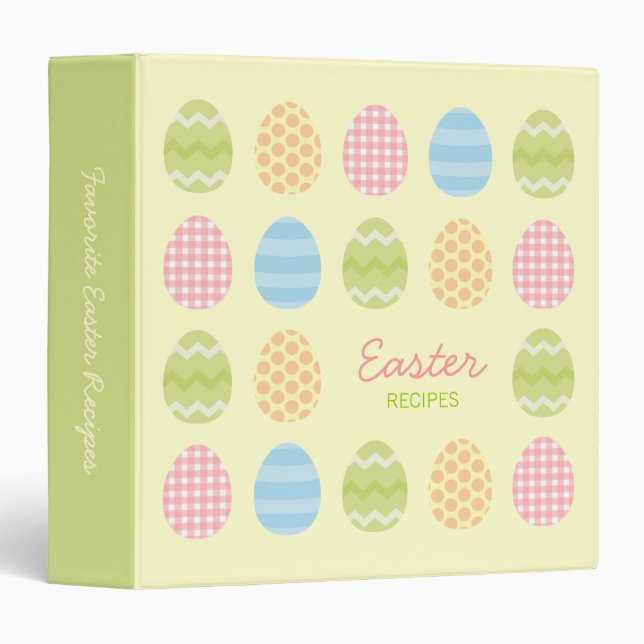 Classeur de recettes de Pâques (Devant/Côté)