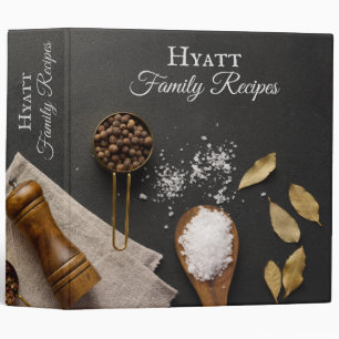 Classeur de recettes de sel et poivre - Grand