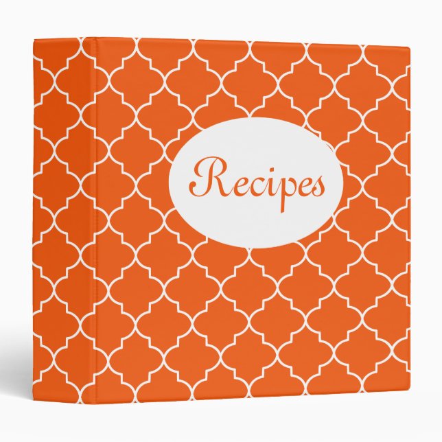 Classeur de recettes de Tangerine (Devant/Côté)