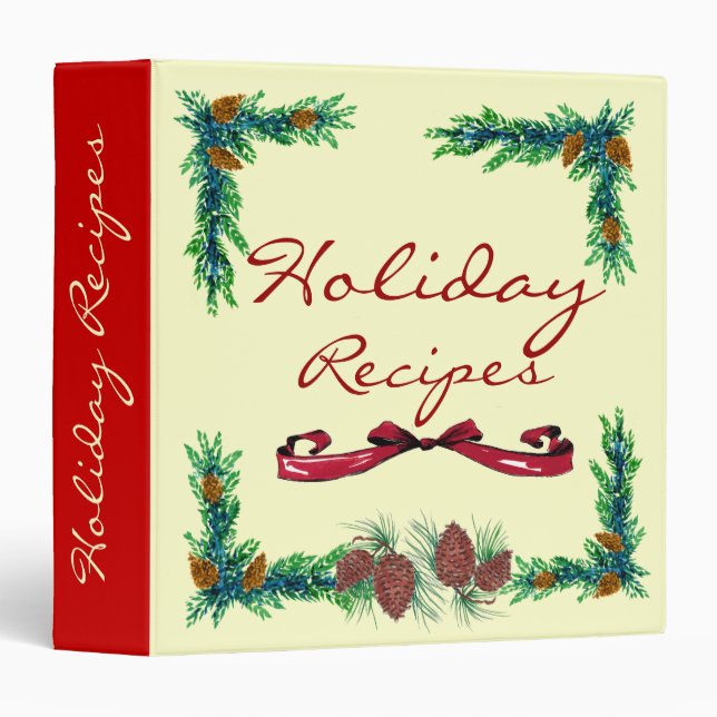 Classeur de recettes de vacances (Devant/Côté)