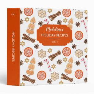 Classeur de recettes de vacances familiales Orange