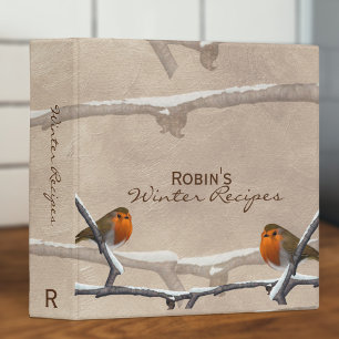 Classeur de recettes d'hiver personnalisé Red Robi