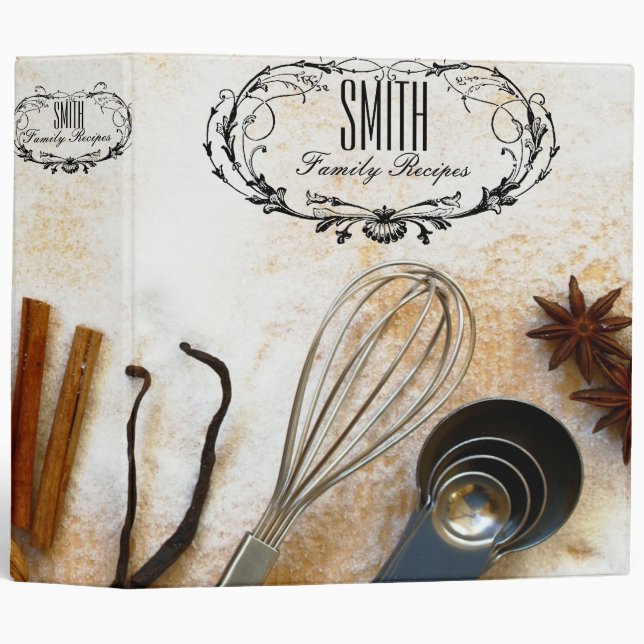 Classeur de recettes épices et ustensiles-Personna (Devant/Côté)
