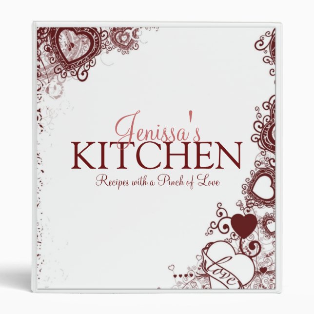 Classeur de recettes Love & Hearts (Devant)