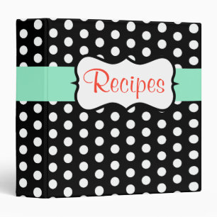 Classeur de recettes noires de menthe classique