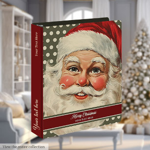 Classeur de recettes Père Noël Vintage personnalis