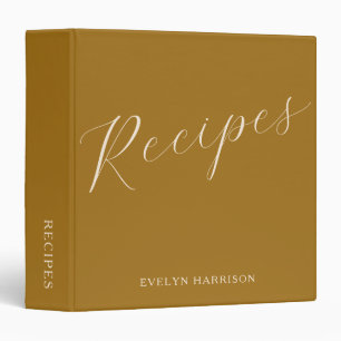 Classeur de recettes personnalisé - Script d'or oc