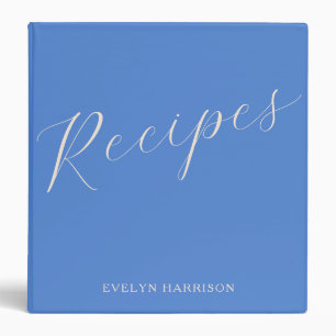 Classeur de recettes personnalisé - Scripts bleu d