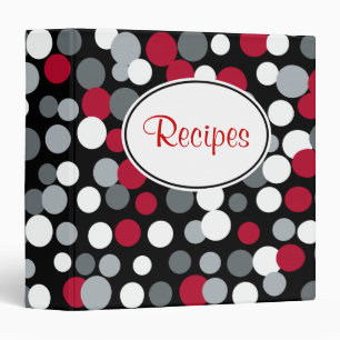 Classeur de recettes Pois rouge et noir
