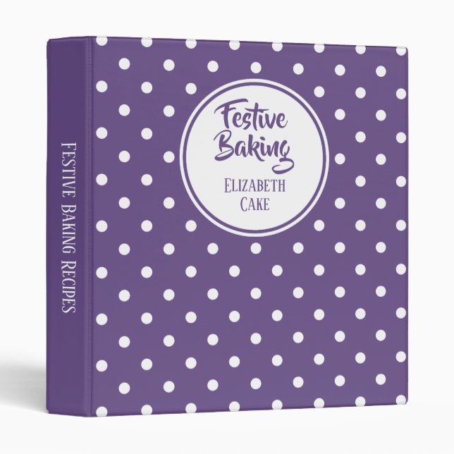 Classeur de recettes Pois violet (Devant/Côté)