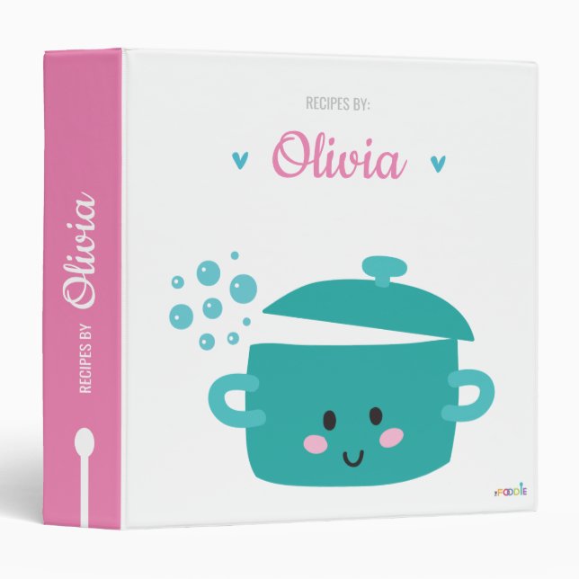 Classeur de recettes pour enfants (Devant/Côté)