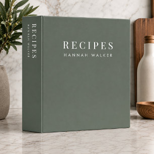 Classeur de recettes Recettes vertes élégantes m