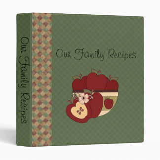 Classeur de recettes Red Green À damiers Country A