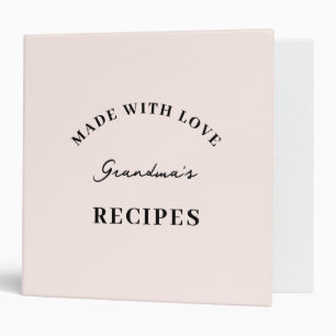 Classeur de recettes rose