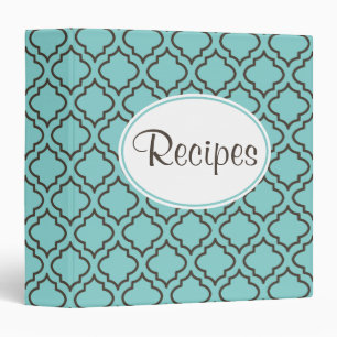 Classeur de recettes Turquoise