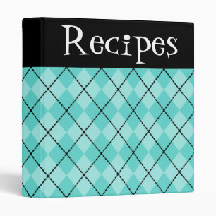 Classeur de recettes Turquoise amusant