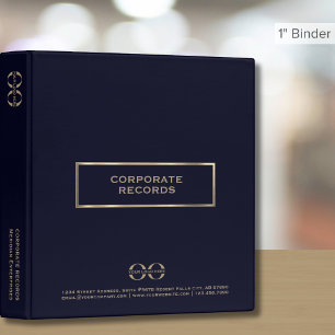 Classeur de registre d'entreprise Marine Blue and