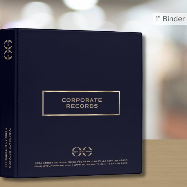 Classeur de registre d'entreprise Marine Blue and  (Créateur téléchargé)
