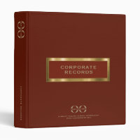 Classeur de registre d'entreprise Red Gold