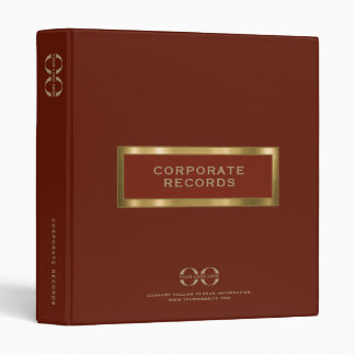 Classeur de registre d'entreprise Red Gold