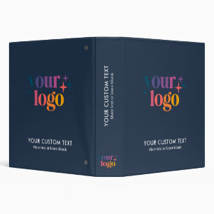 Classeur de reliure de logo d'entreprise bleu pers
