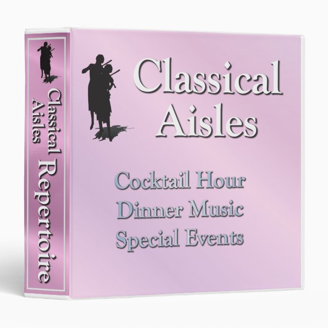 Classeur de répertoire de musique (Devant/Côté)