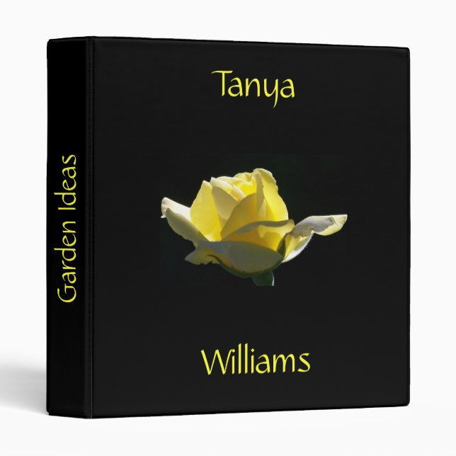 Classeur de rose jaune (Devant/Côté)