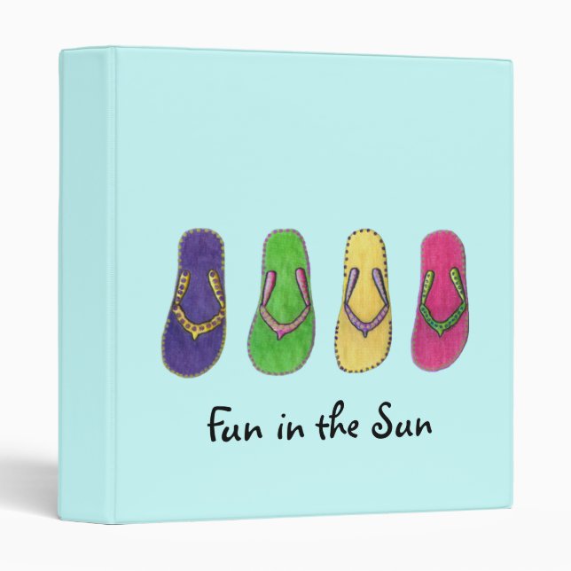 Classeur de sandales de plage (Devant/Côté)