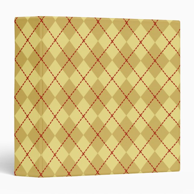 Classeur de scrapbook Argyle (Devant/Côté)