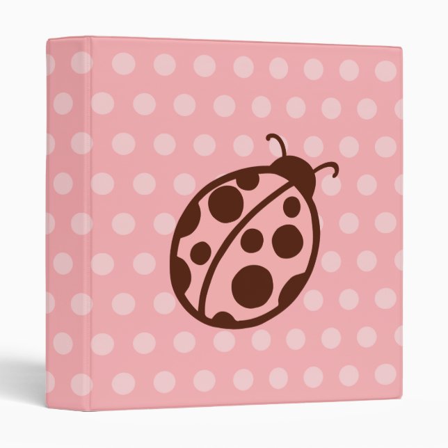 Classeur de scrapbook Pink Dot Ladybug (Devant/Côté)