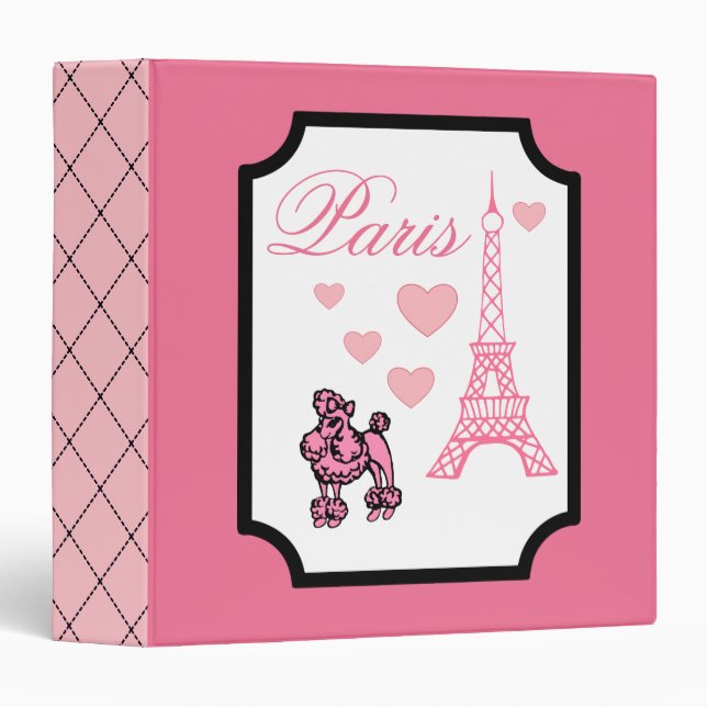 Classeur de scrapbook Tour Eiffel Paris (Devant/Côté)